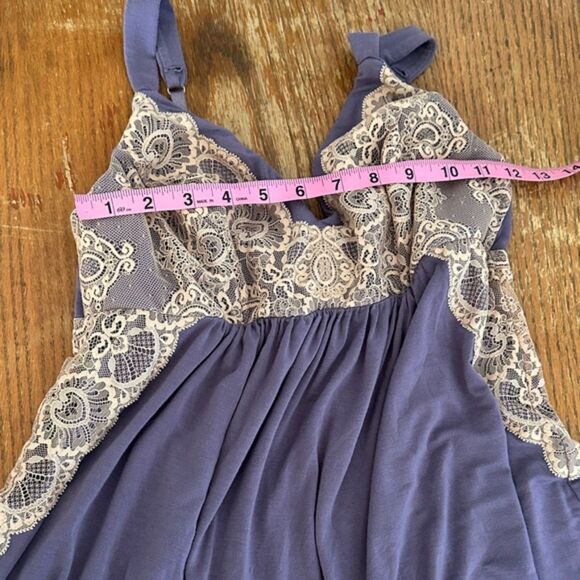 Soma Babydoll Nightgown Intimate Nightie Lace Rayon Medium Pajamas Romantic Rare - Picture 9 of 11